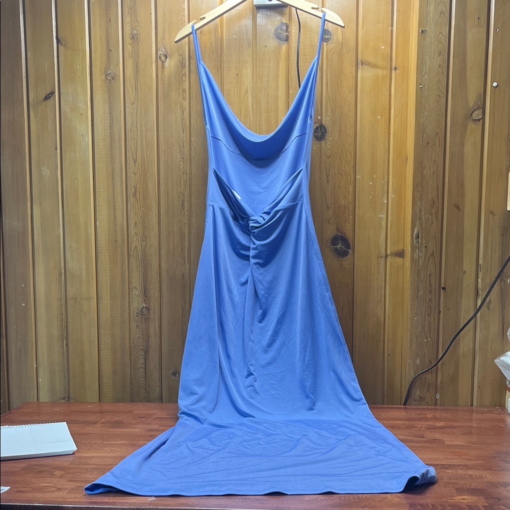 Meshki Periwinkle Blue Maxi Slip Dress - Picture 2 of 7